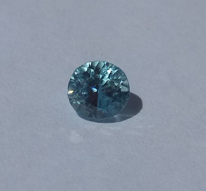 0.71 ct. Round Natural Blue Zircon